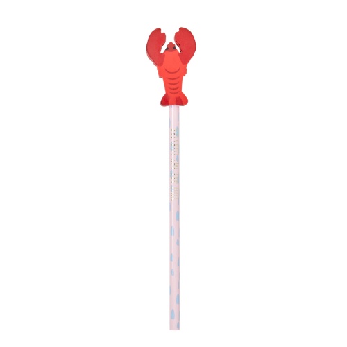 Pencil with Red Lobster Eraser By Rice